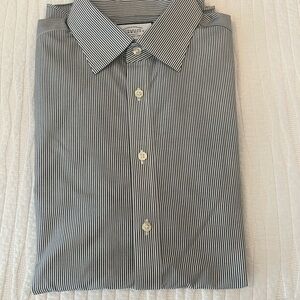 Charles Tyrwhitt Black and White Striped Dress Shirt